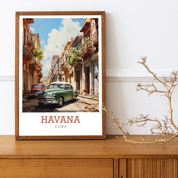 Havana Cuba Art Print Watercolour Print Print Available In Many Sizes Or