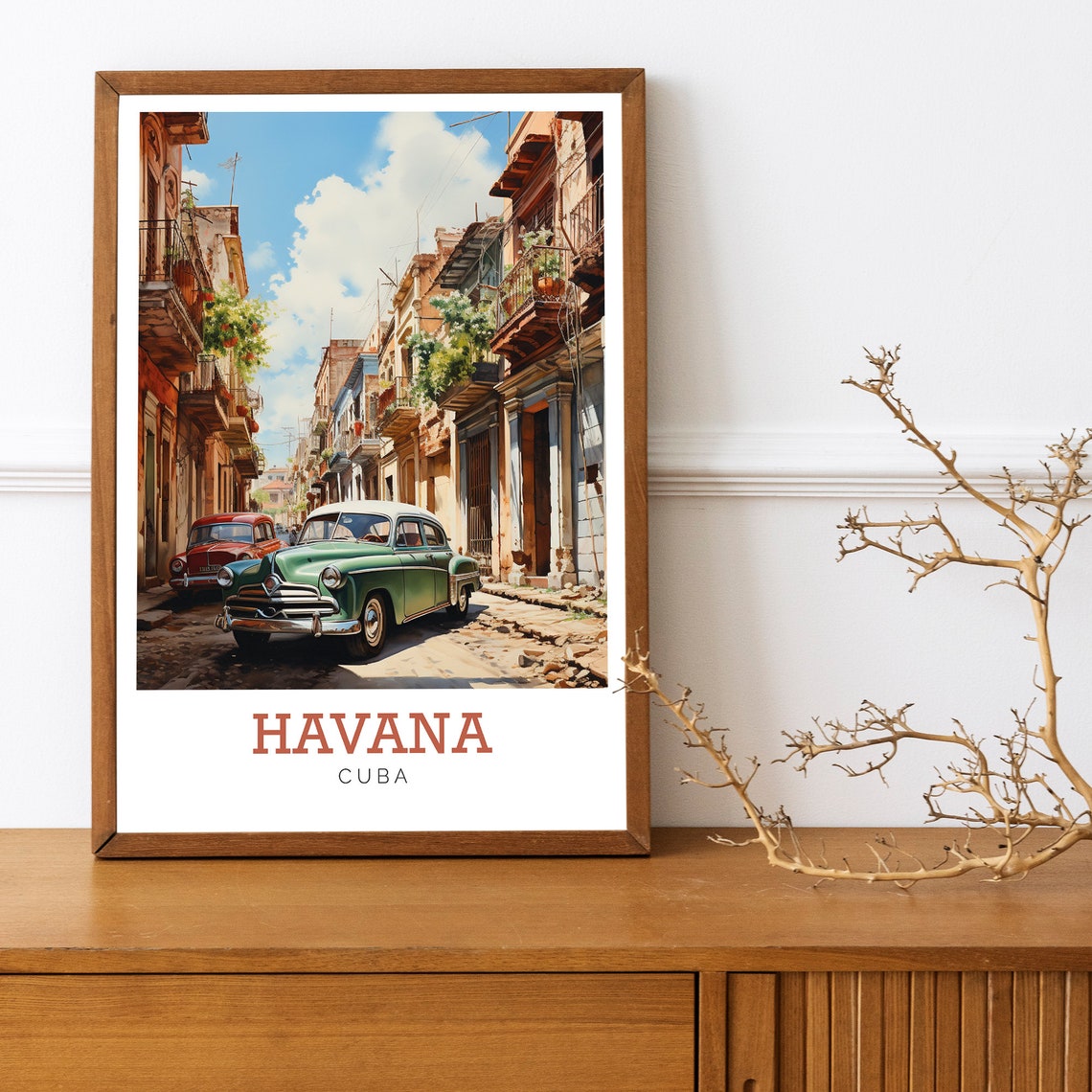 Havana Cuba Art Print Watercolour Print Print Available In Many Sizes Or
