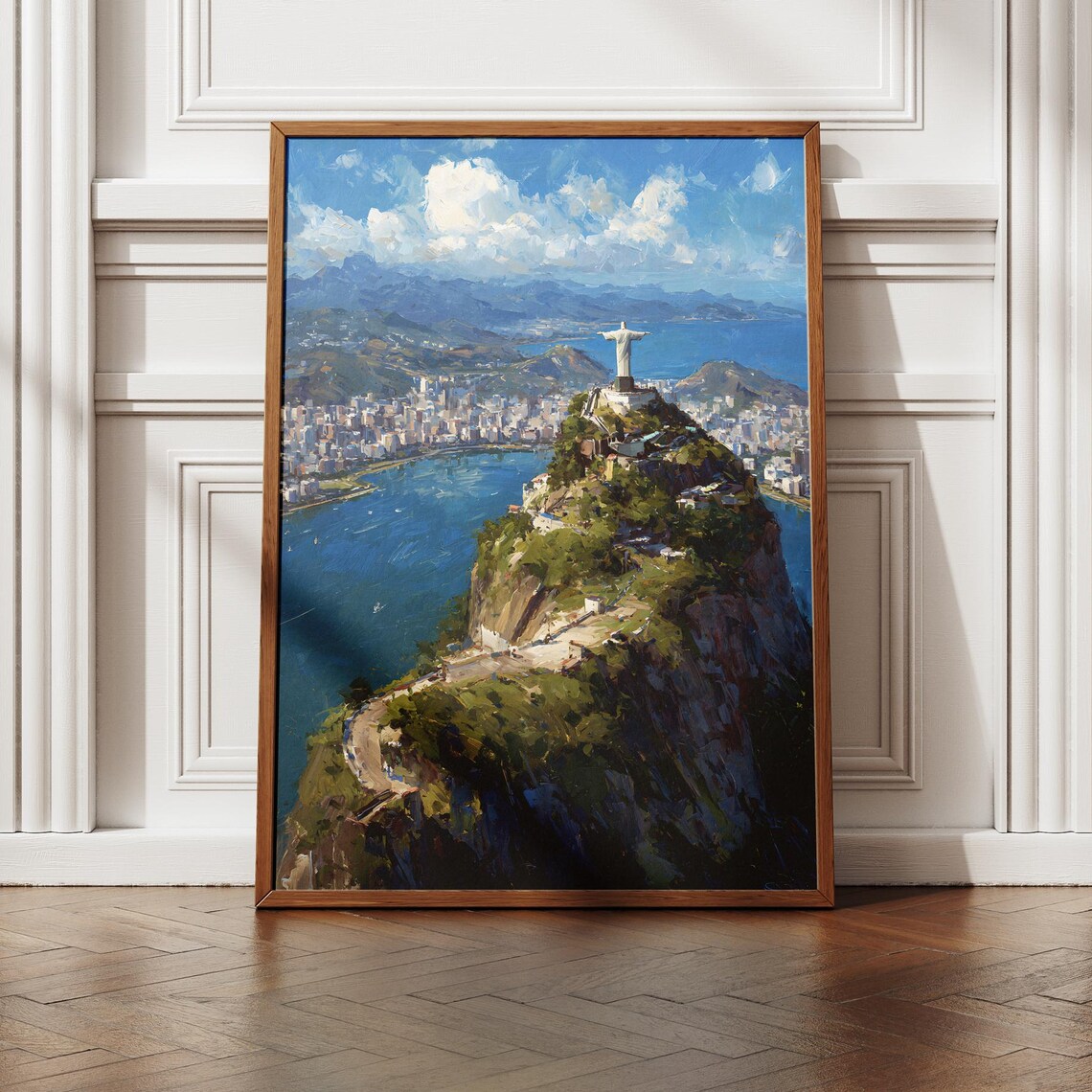 Christ the Redeemer Rio de Janeiro Brazil Impressionist Cityscape Poster