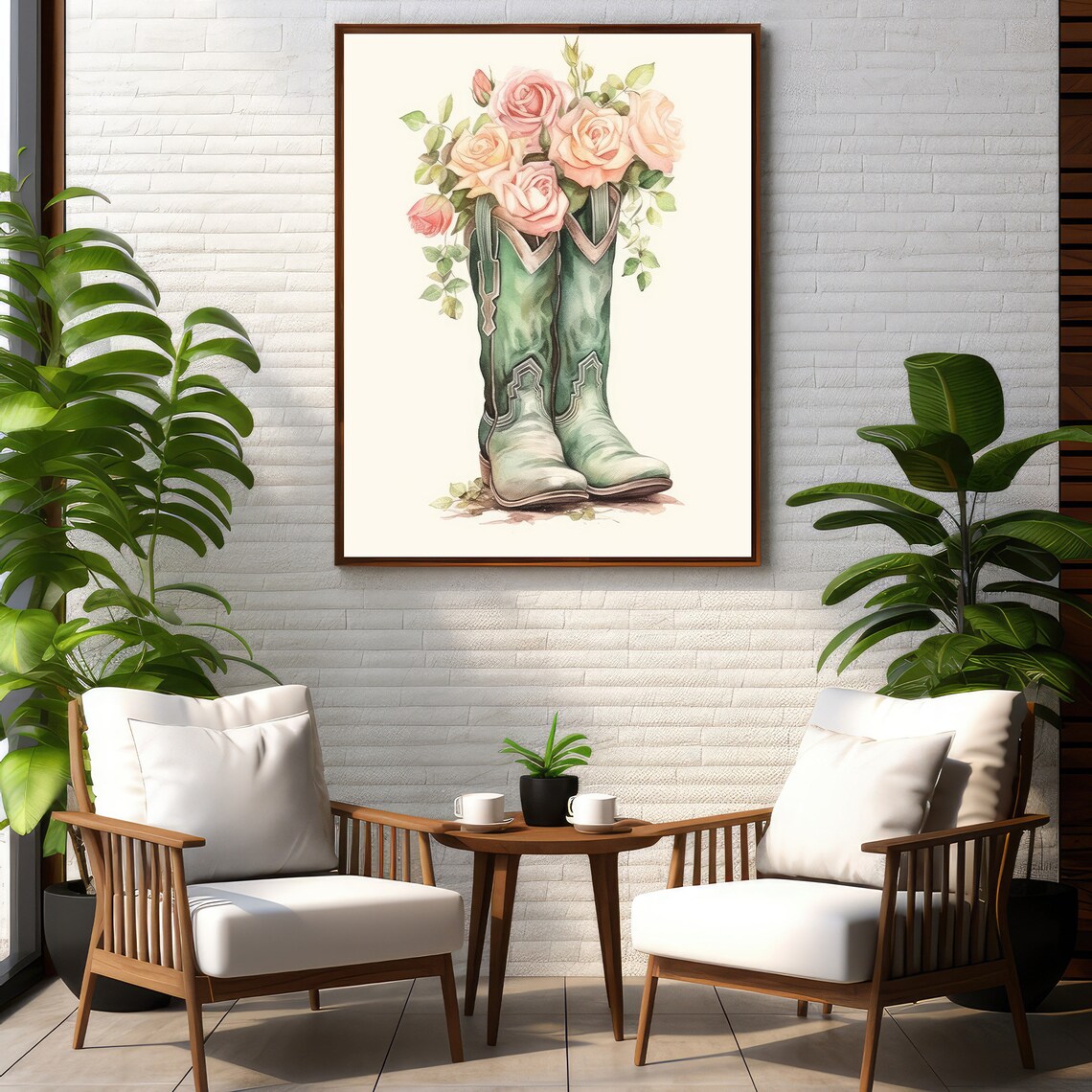 Cowgirl Boots Painting Print, Western Nursery Decor - Image 5