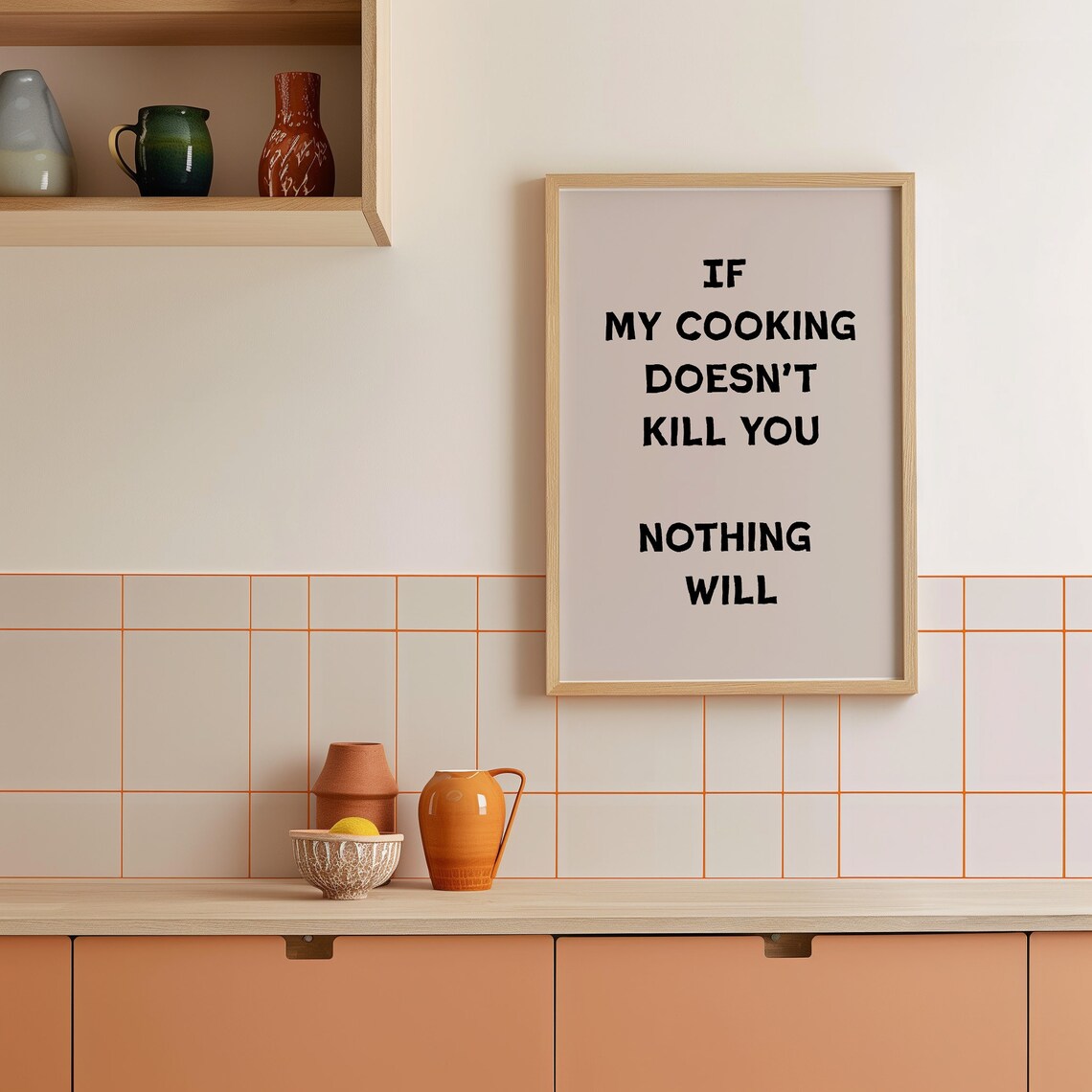 If My Cooking Funny Minimalist Typography Art Print - Image 4