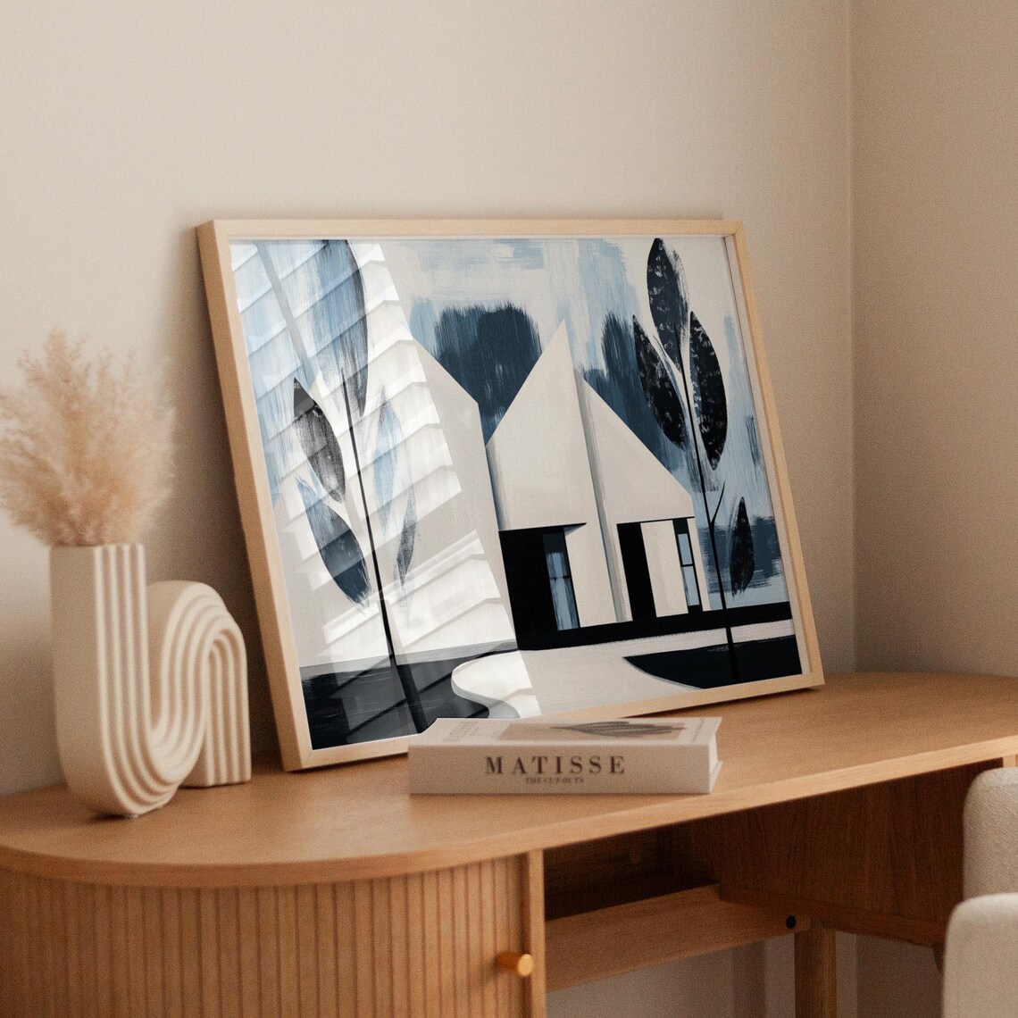 Modern Minimalist House - Abstract Trees Art Print - Image 2