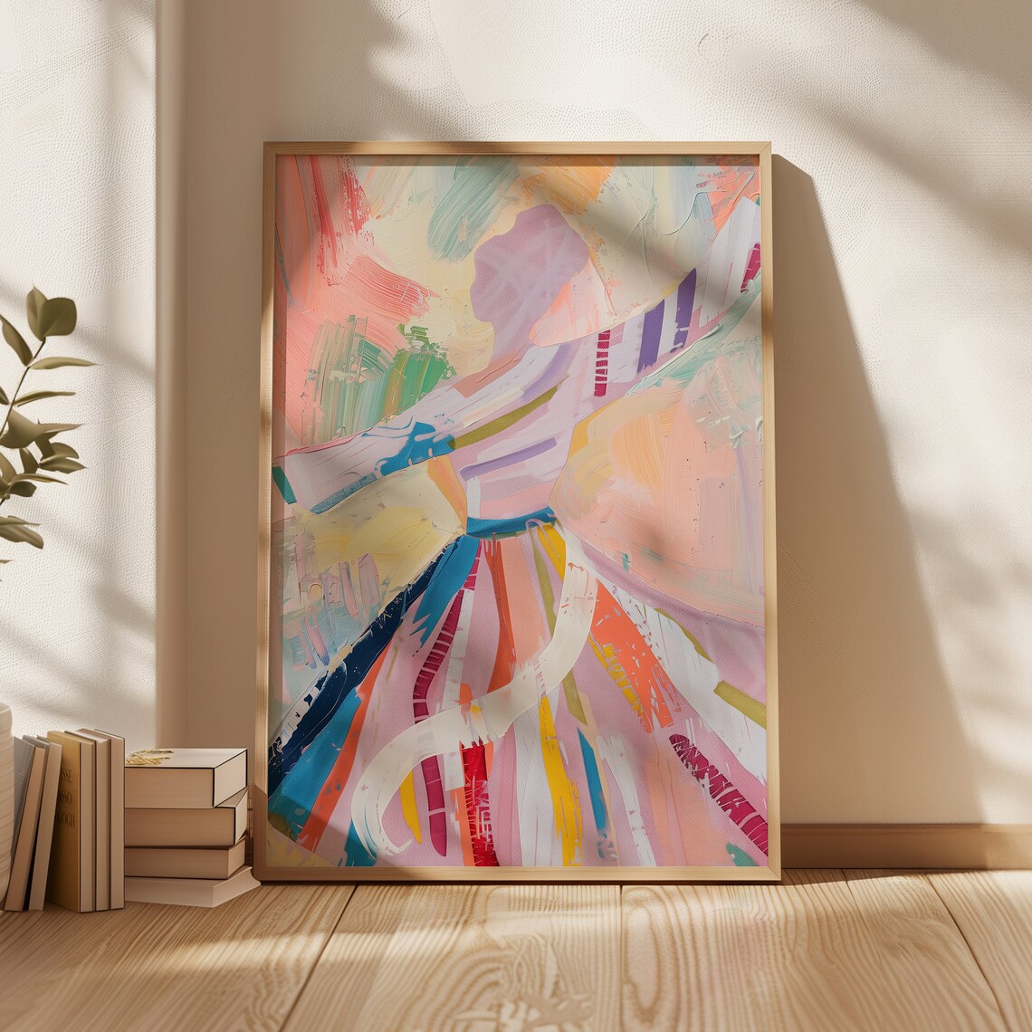 Dance Of Joy Pastel Abstract Figure Art Print