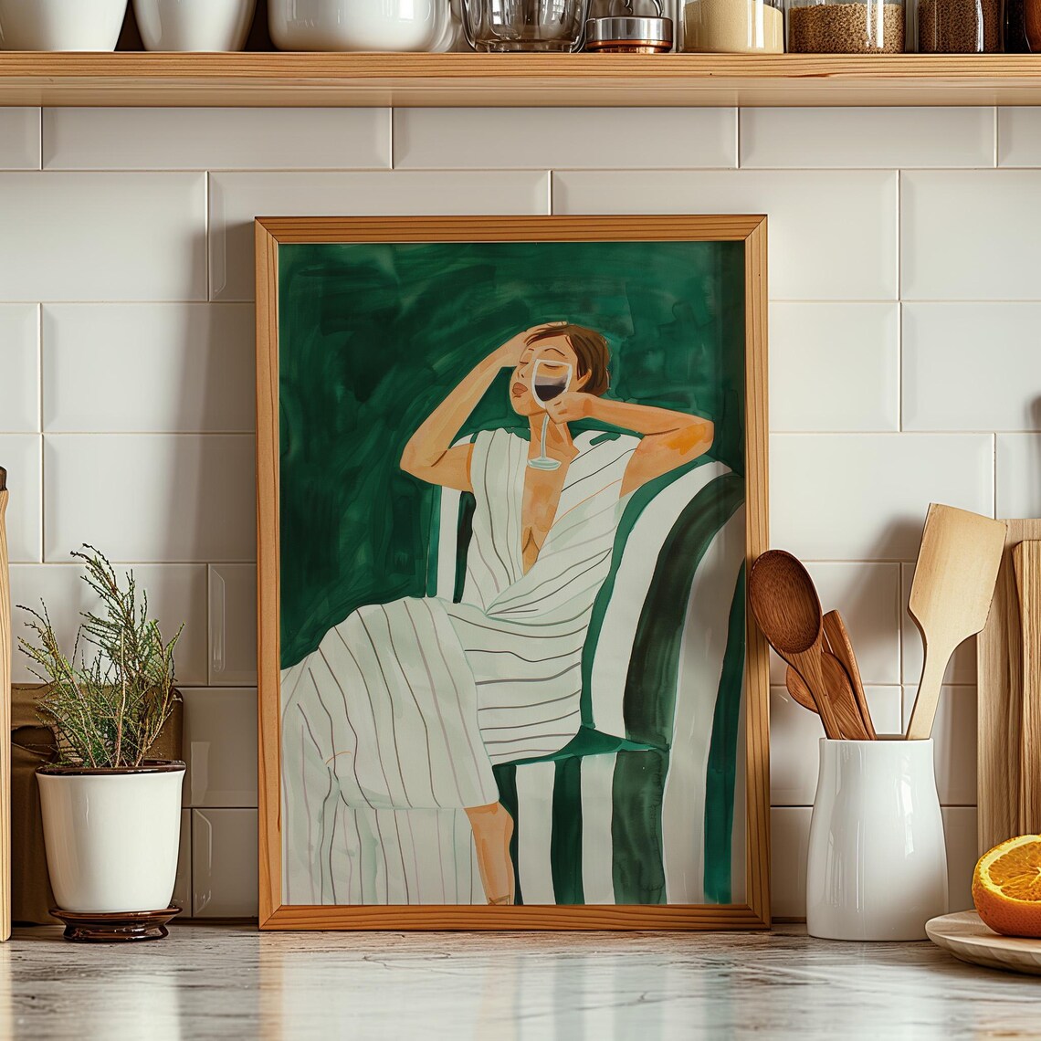 Abstract People Wall Art, Minimalist Living Room Print - Image 3