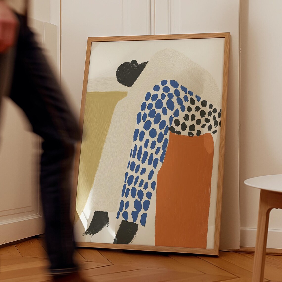 Abstract Seated Figure Minimalist Contemporary Art Print - Image 2