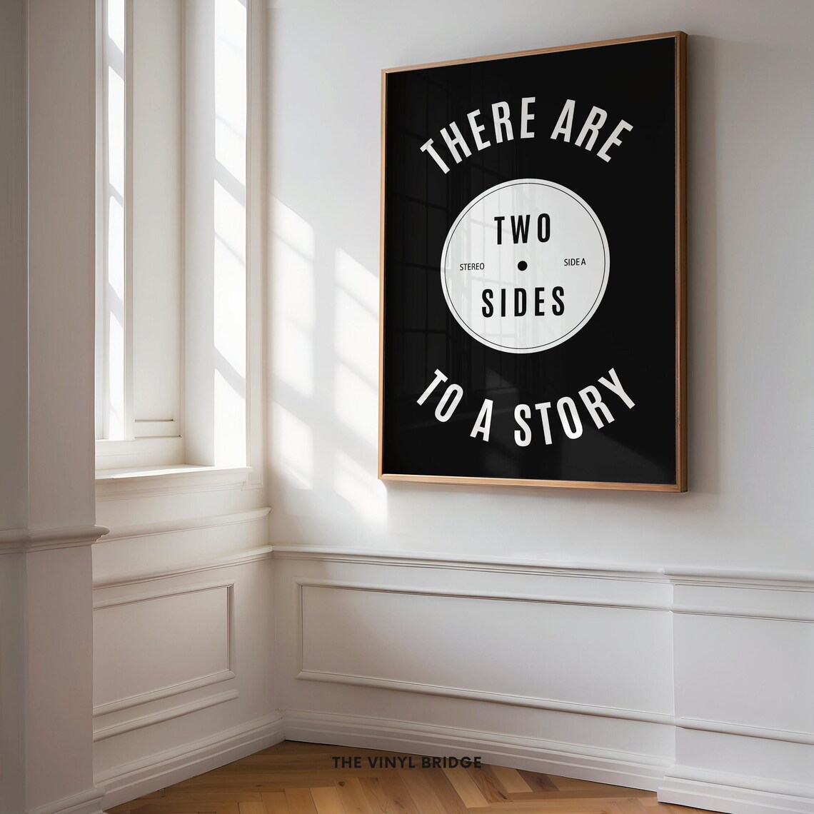There Are Two Sides To A Story Vinyl Record Quote Art Poster - Image 2