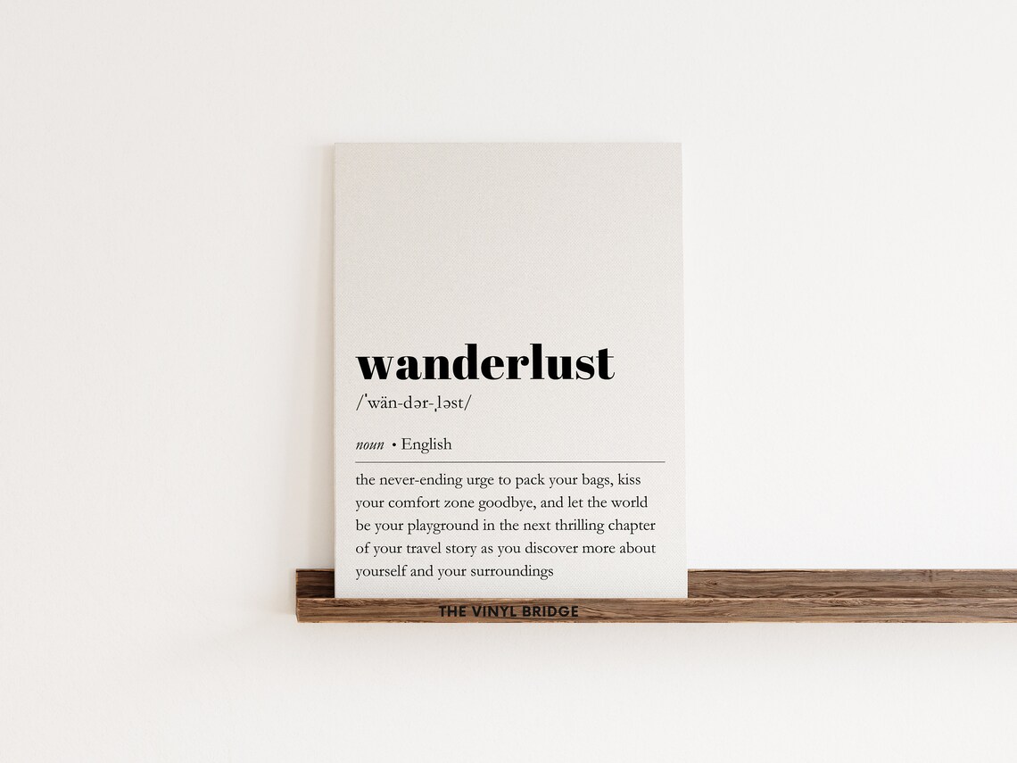 Wanderlust Definition Dictionary Travel Urge Adventure Quote Poster - Image 2