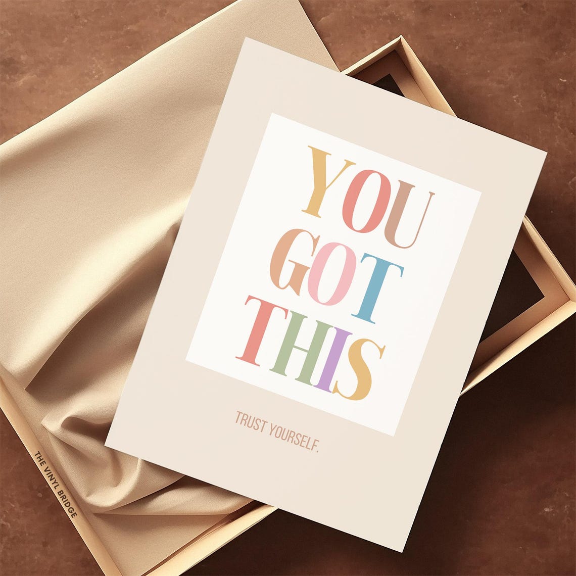 You Got This Trust Yourself Pastel Rainbow Letter Affirmation Poster - Image 2