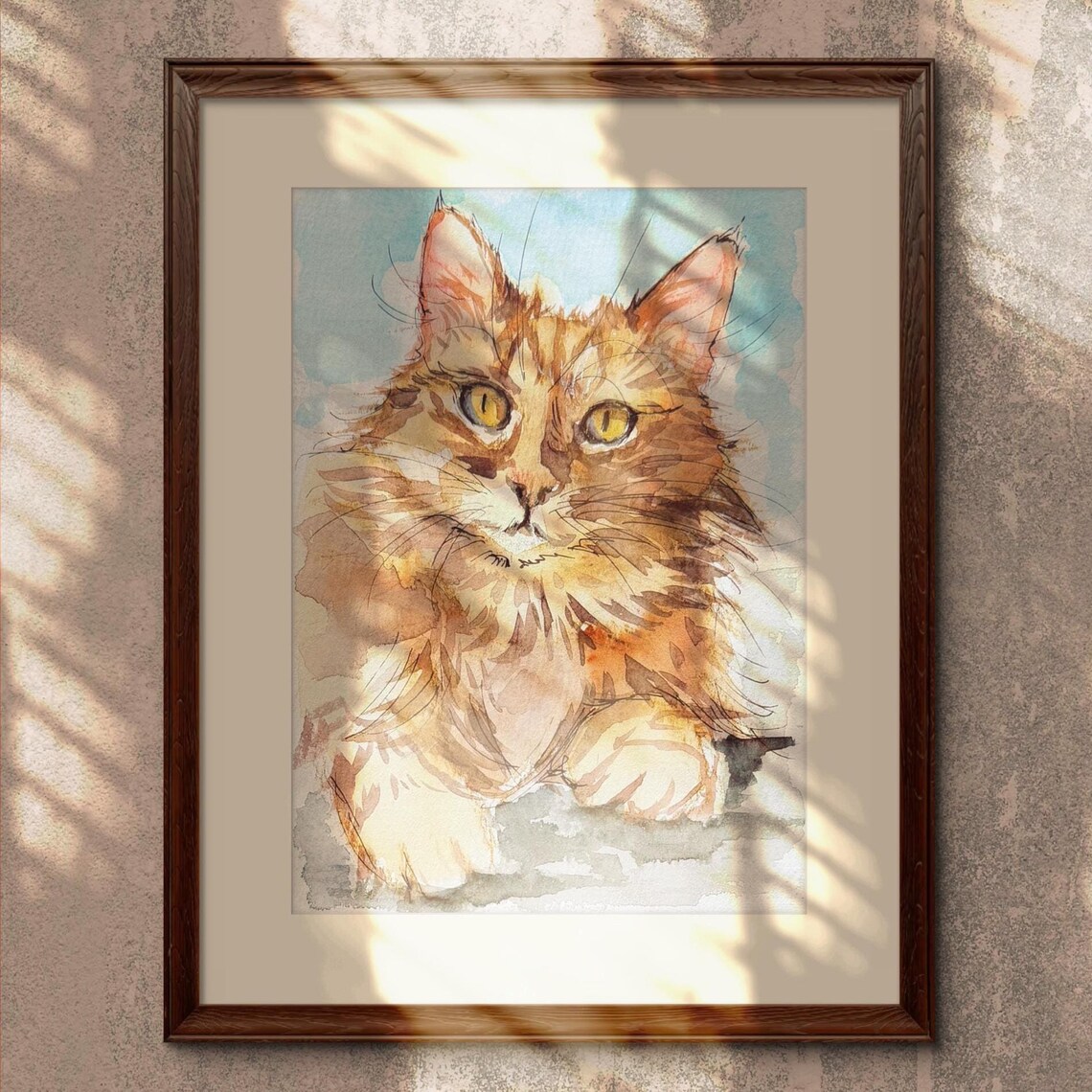 Custom Watercolor Pet Portrait, Dog Remembrance Gift - Image 2