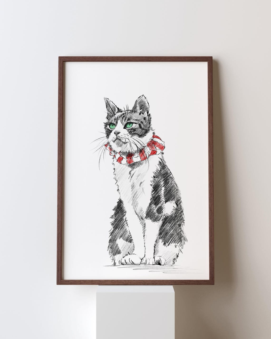 Custom Cat Portrait From Photo Wall Art Pet Portrait From Photo Cat Wall Art Dog Mom Gift Pet Loss Gifts Custom Pet Painting - Image 2