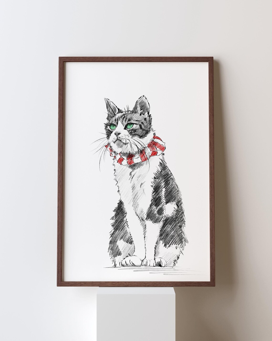 Custom Pet Portrait From Photo, Minimalist Memorial Gift - Image 2