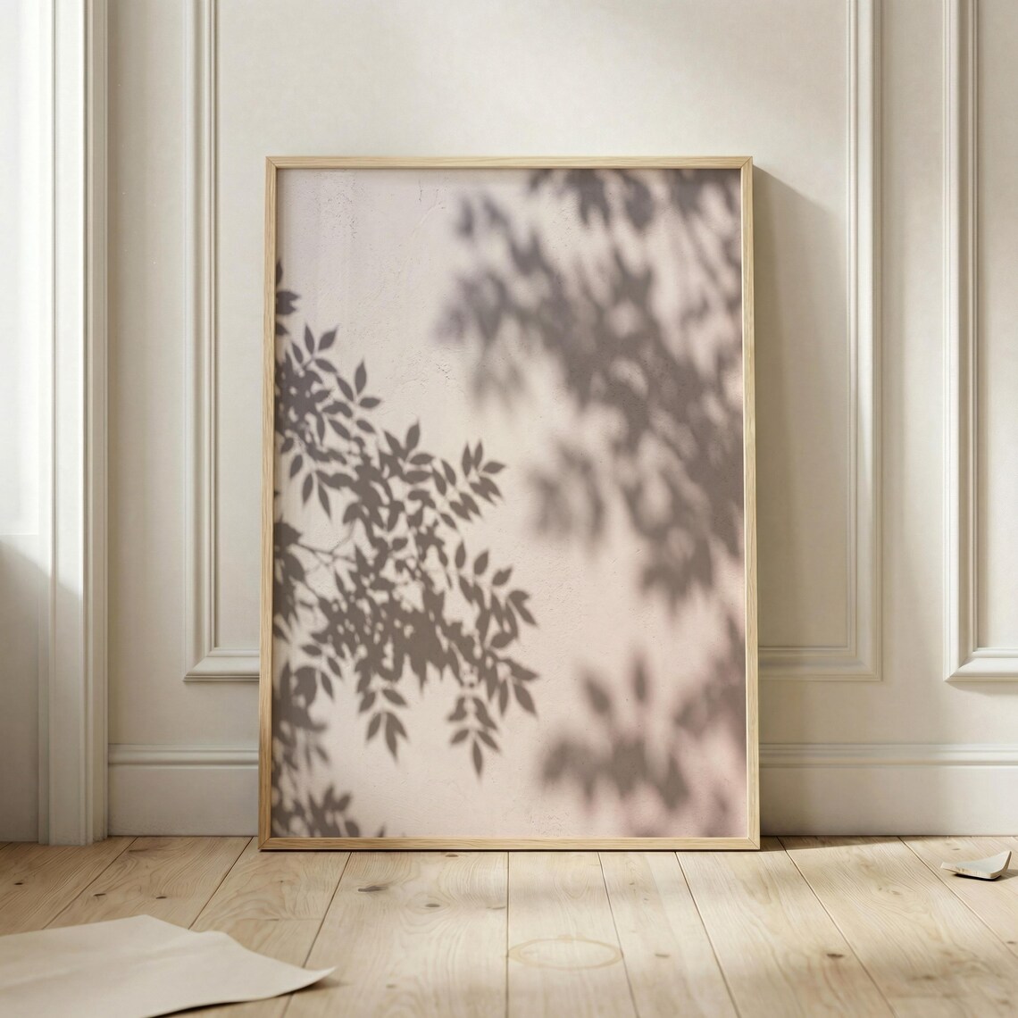 Botanical Branch Shadow Poster, Minimalist Nature Art