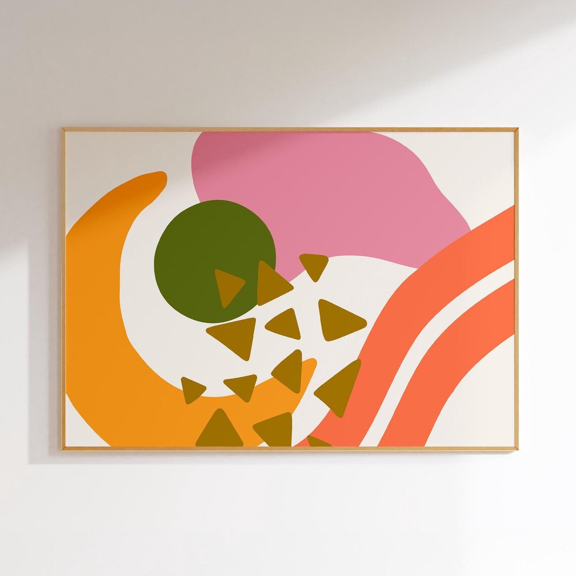 Colourful Abstract Horizontal Poster, Vibrant Gallery Wall