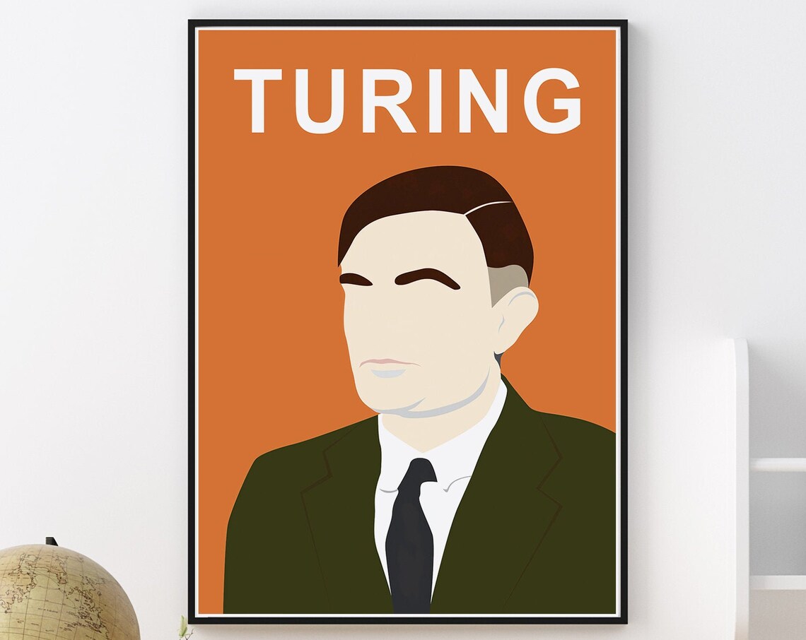 Alan Turing Minimalist Art Print, LGBT Home Decor - Image 3