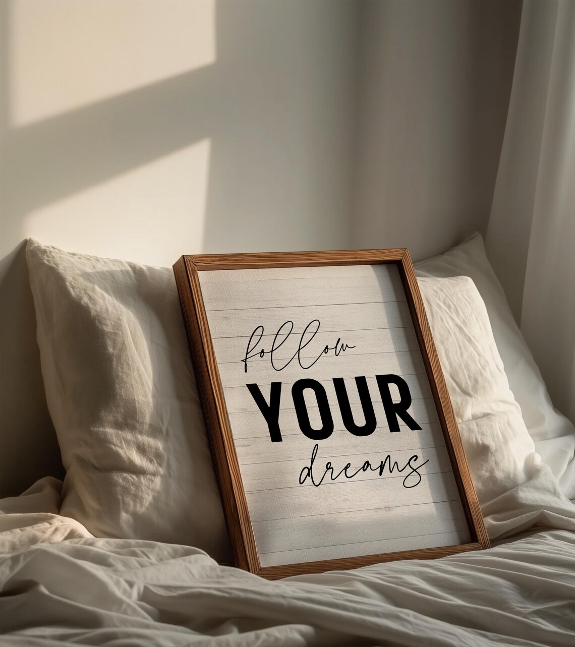 Motivational Art Follow Your Dreams Art Inspirational Wall Art Typography Art Phrase Saying Art Decor - Image 4