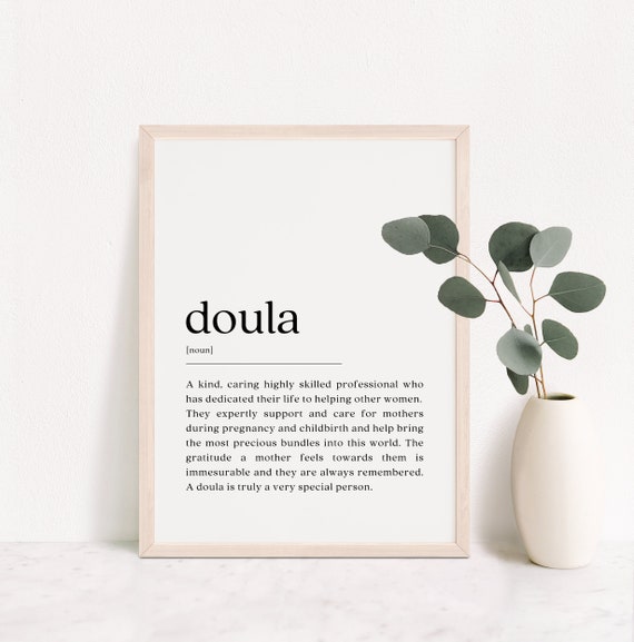 Doula Definition Print, Labor Assistant Gift