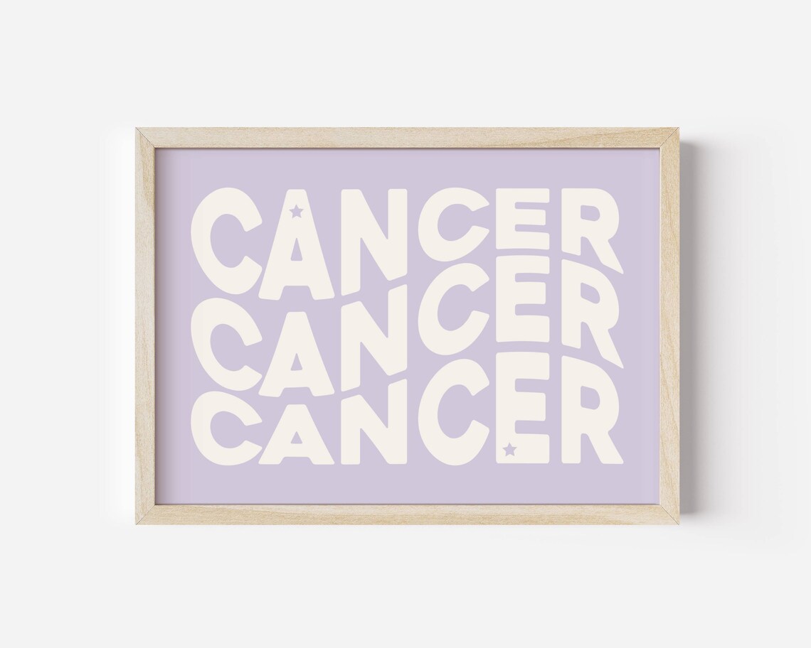 Cancer Horoscope Poster, Cancer Birthday Gift
