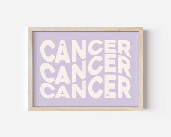Cancer Horoscope Poster, Cancer Birthday Gift