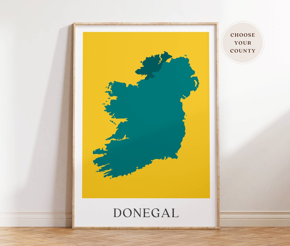 Ireland County Map, Personalized Irish Counties Poster