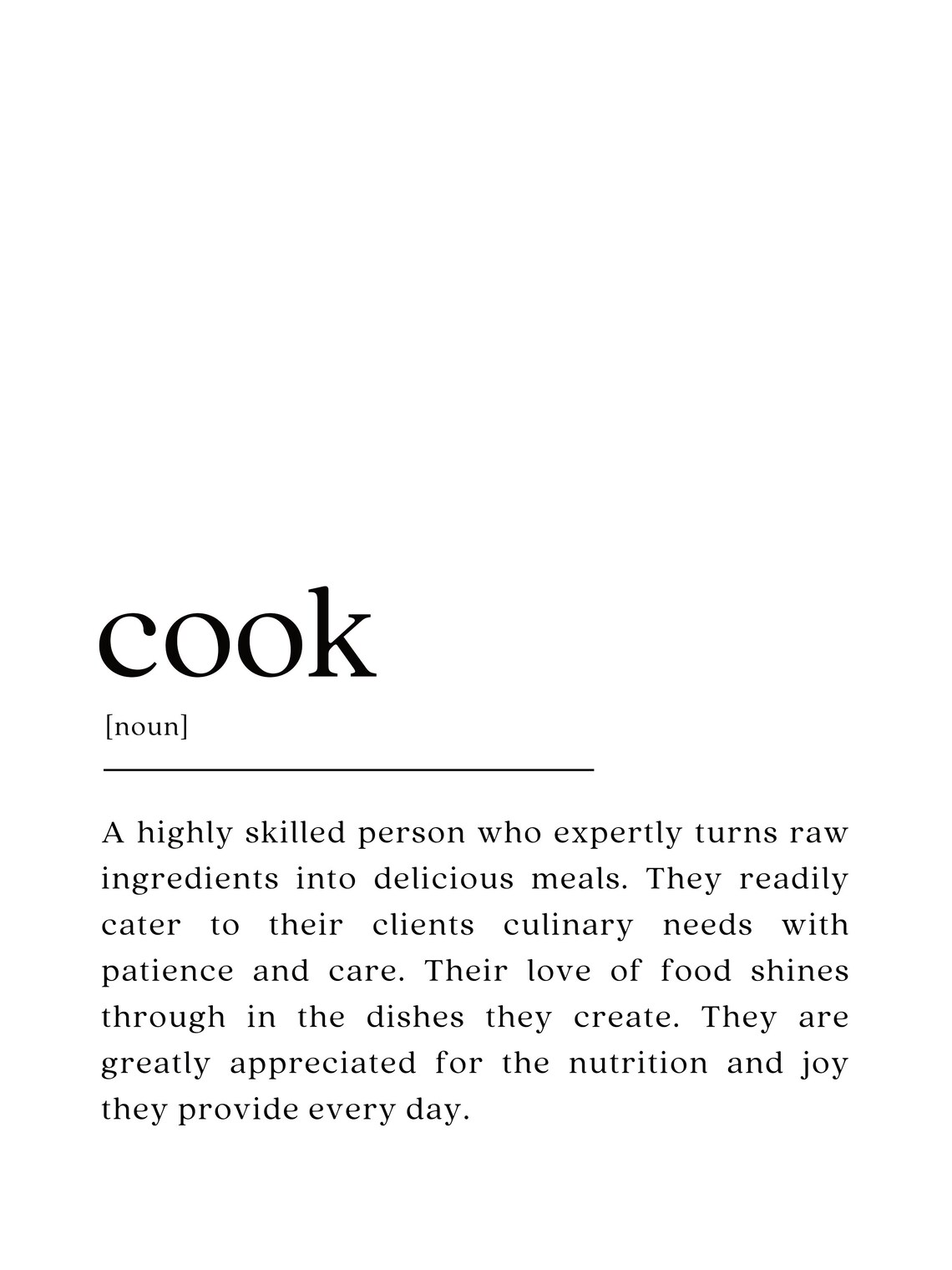 Cook Definition Gift For Cook, Appreciation Gift - Image 2