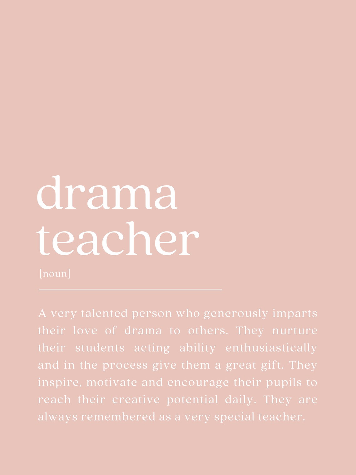 Drama Teacher Definition Art Print, Teacher Appreciation - Image 2