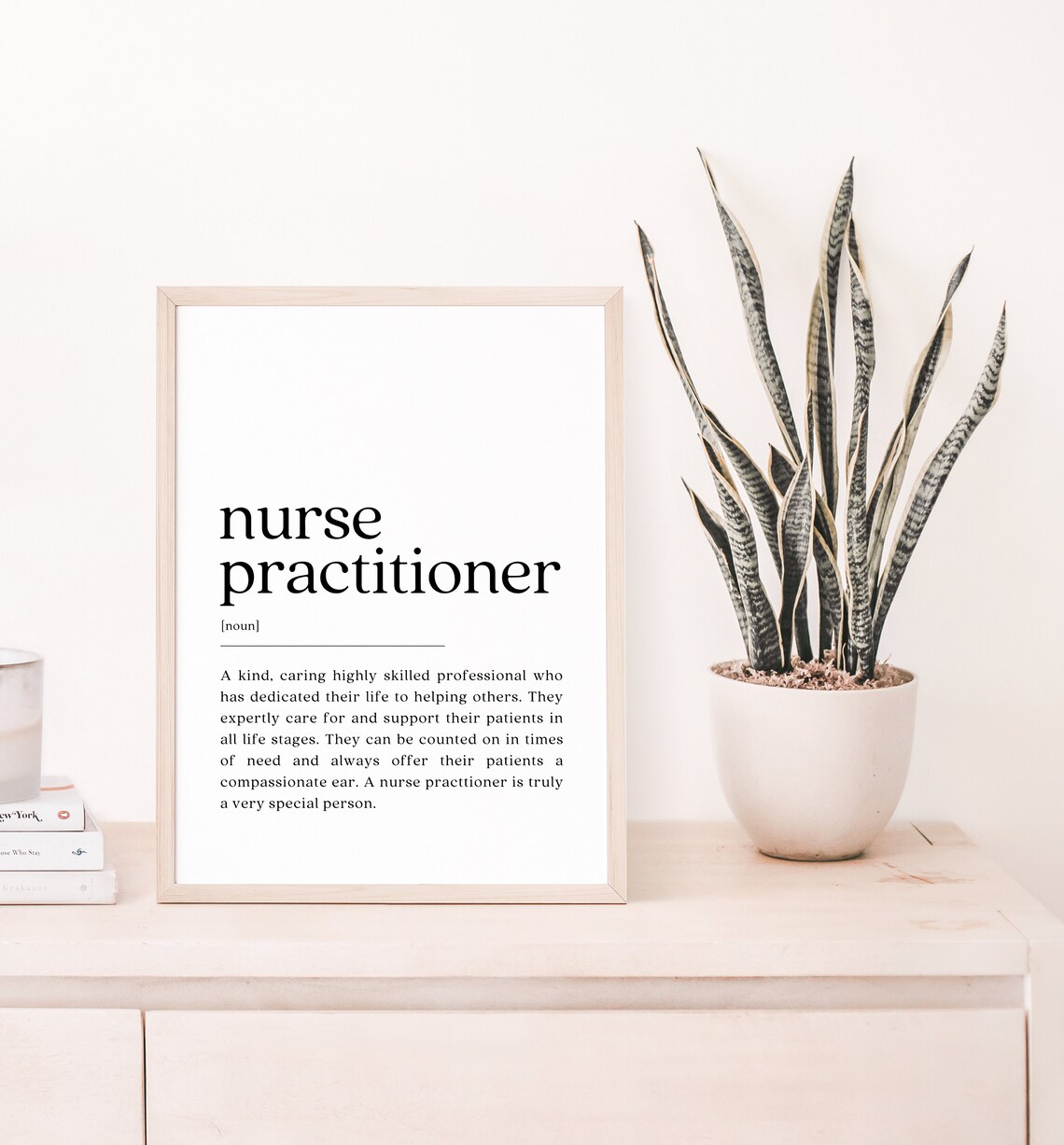 Nurse Practitioner Dictionary Definition White Minimalist Gift Poster - Image 2