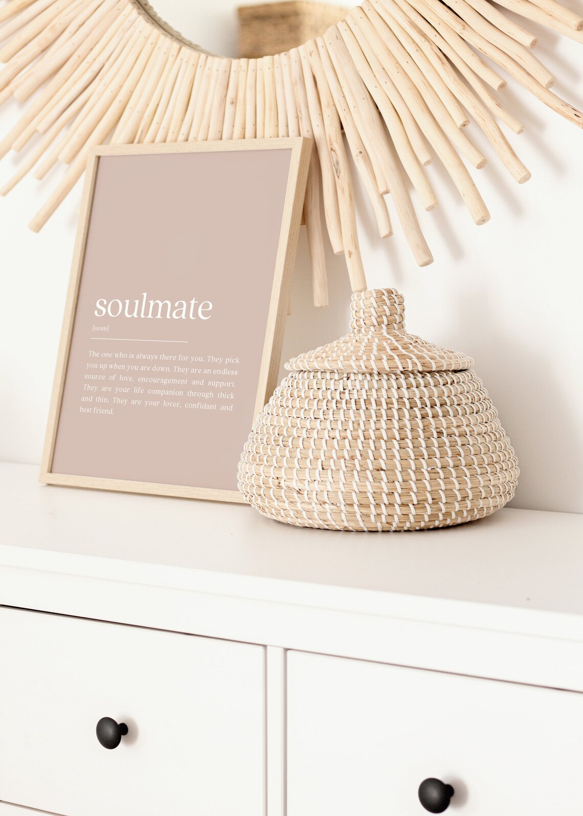 Soulmate Definition, Minimalist Modern Art Print - Image 2