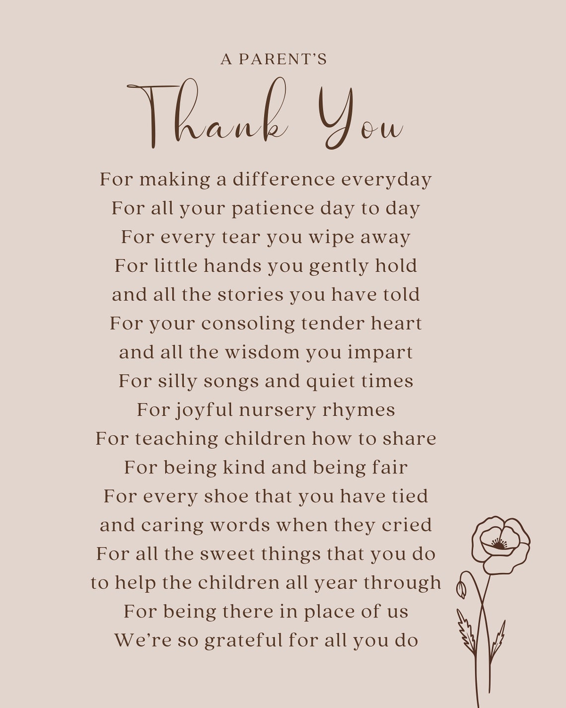 Teacher Thank You Gift, Nursery Appreciation Art Print - Image 2