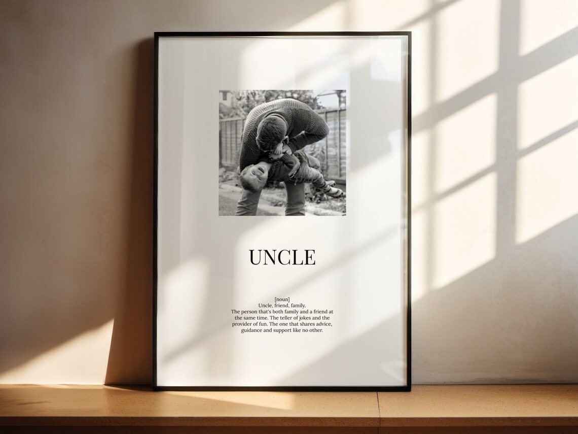 Personalized Uncle Definition Art Print, Christmas Gift - Image 2