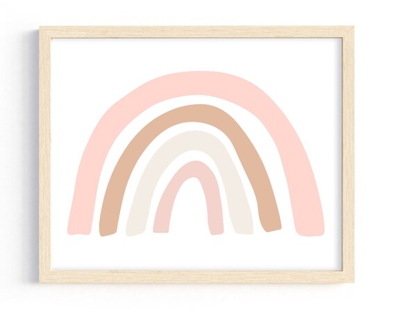 Rainbow Boho Art Print for Girls Room Nursery