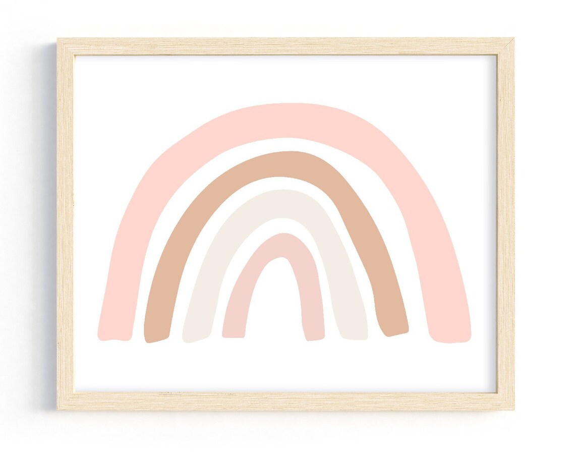 Rainbow Boho Art Print for Girls Room Nursery
