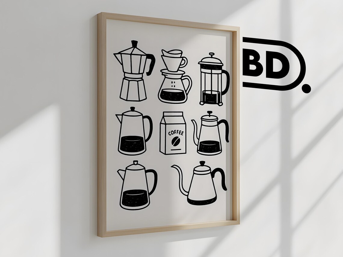 Large Coffee Wall Art Black Kitchen Decor For Coffee Bar Rustic Coffee Bar Decor Unique Art For Coffee Lovers - Image 2