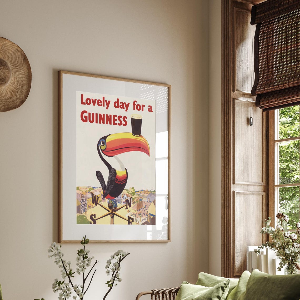 Lovely Day For A Guinness Toucan Weathervane Vintage Beer Poster - Image 3