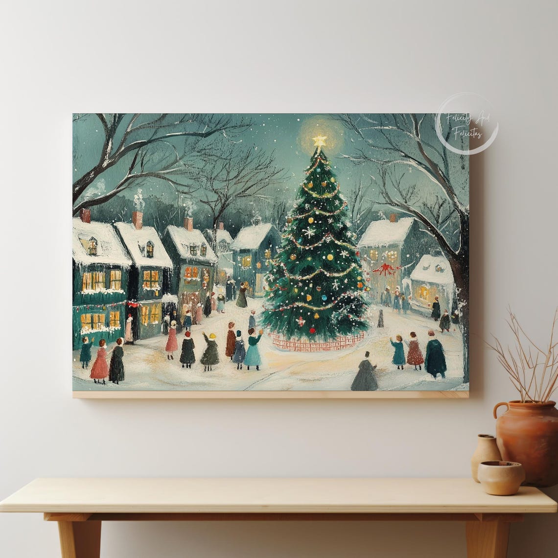 Christmas Tree Wall Art Cute Christmas Holiday Art Christmas Decor Cute Winter Decor Christmas Decor - Image 5