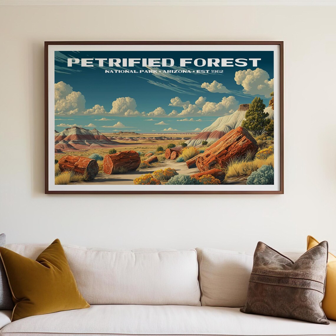 Petrified Forest National Park Arizona Vintage Travel Poster