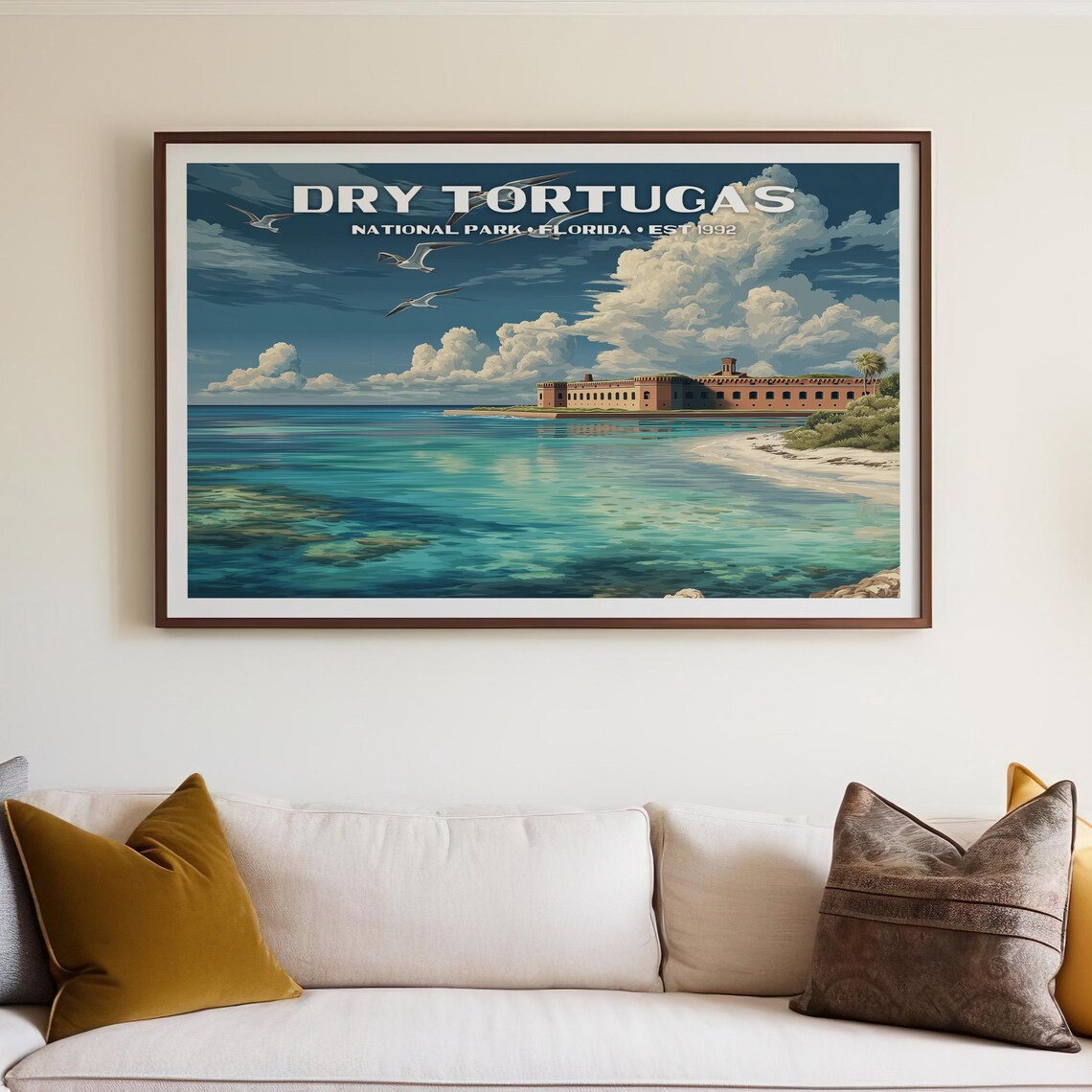 Dry Tortugas National Park Florida Fort Jefferson Beach Poster