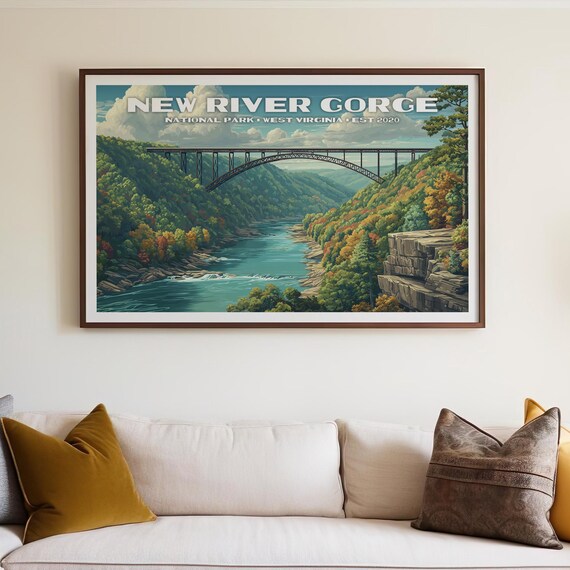 New River Gorge National Park Vintage Poster