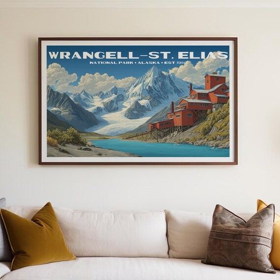 Wrangell St Elias National Park Alaska Mountain Glacier Poster
