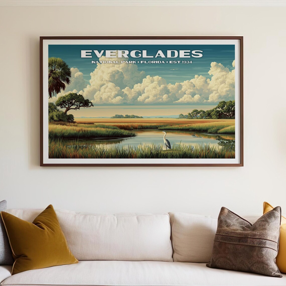 Everglades National Park Vintage Poster, Nature Landscape