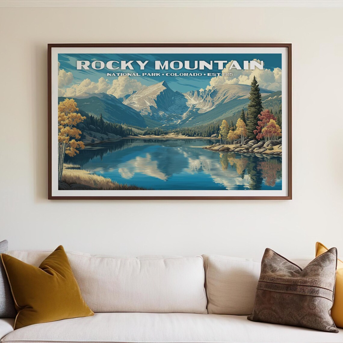 Rocky Mountain National Park Vintage Travel Poster