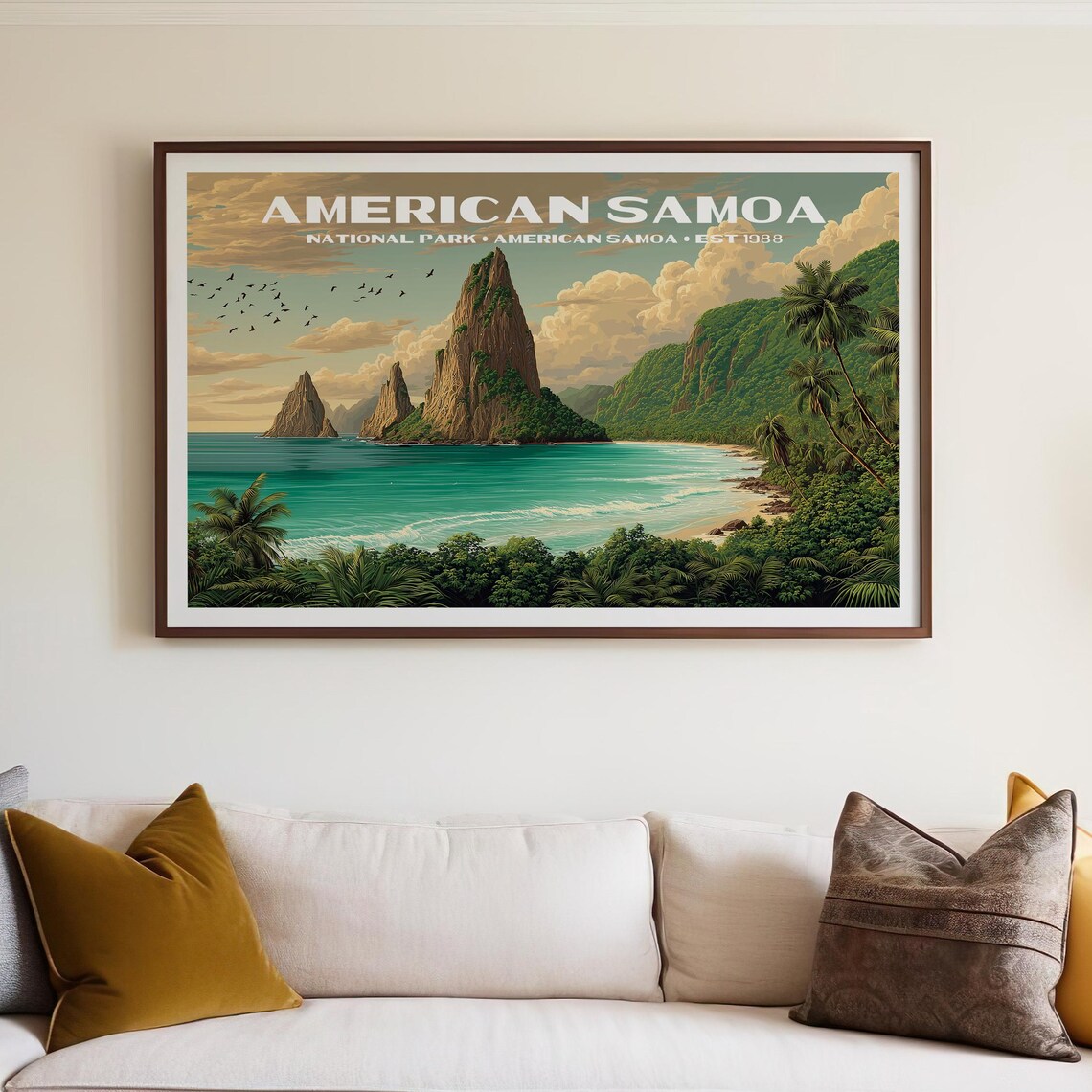 American Samoa National Park Vintage Poster, Nature Landscape