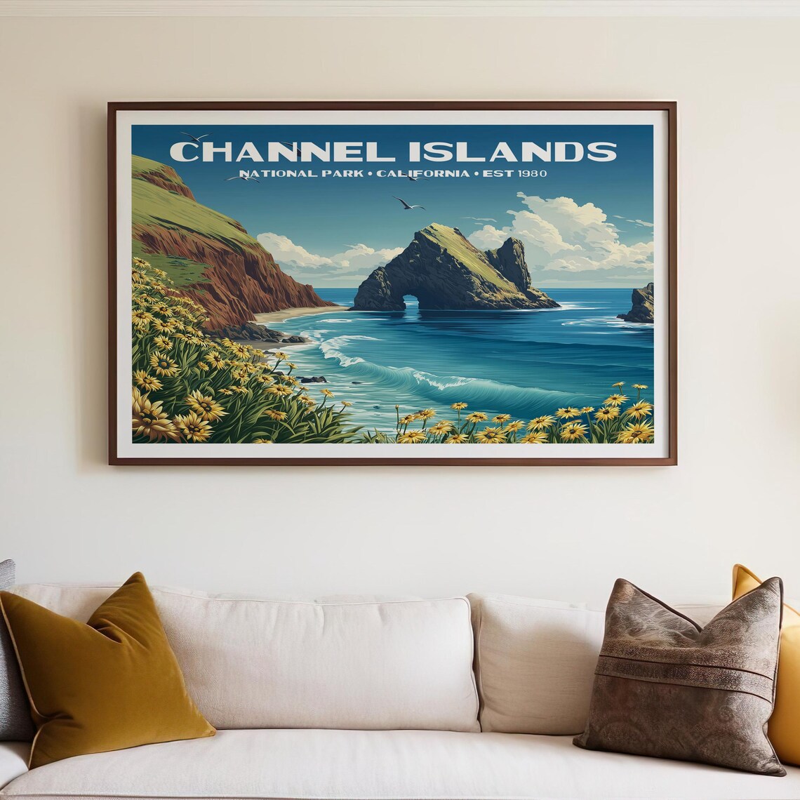 Channel Islands National Park California Coast Travel Poster