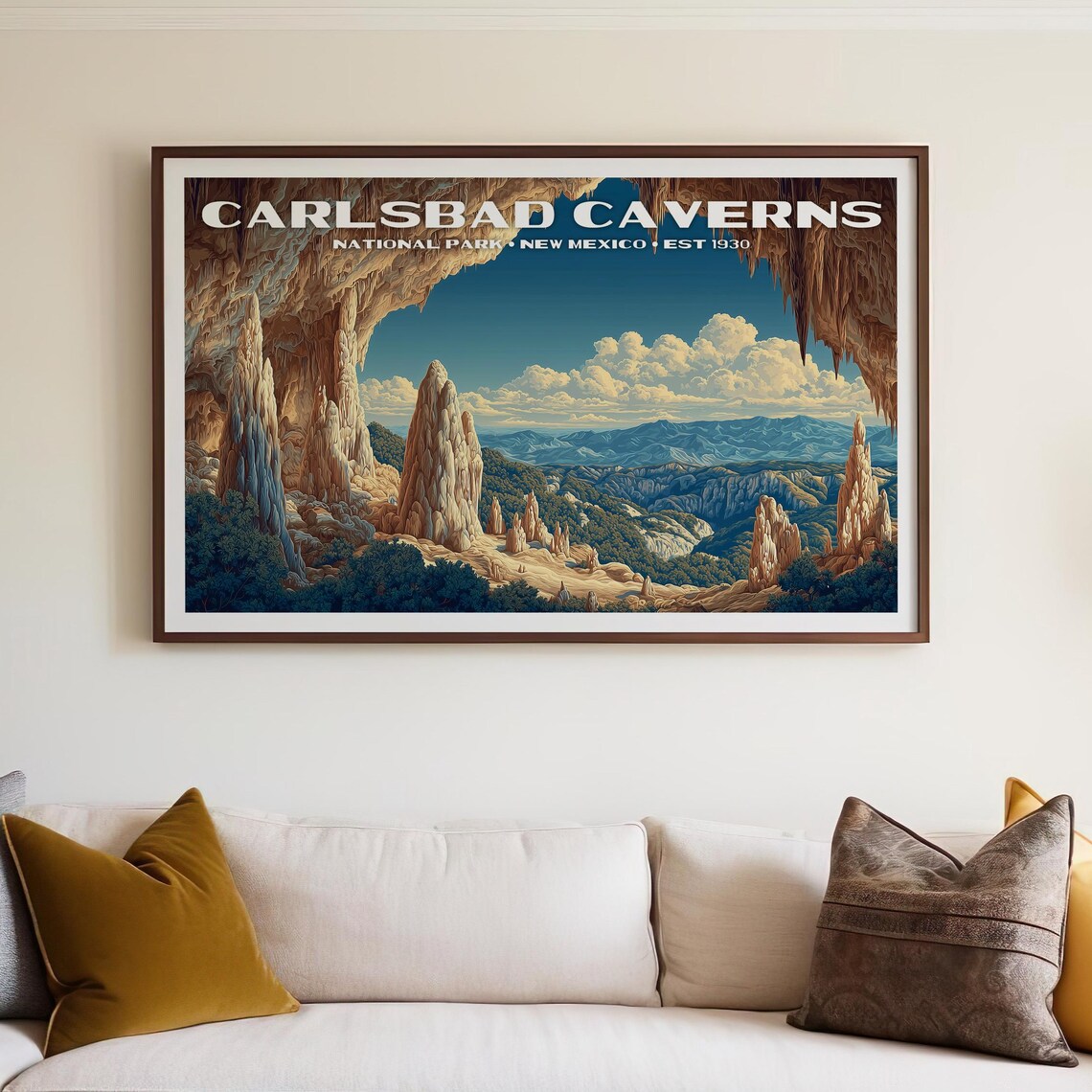 Carlsbad Caverns National Park New Mexico Cave Entrance Art Poster
