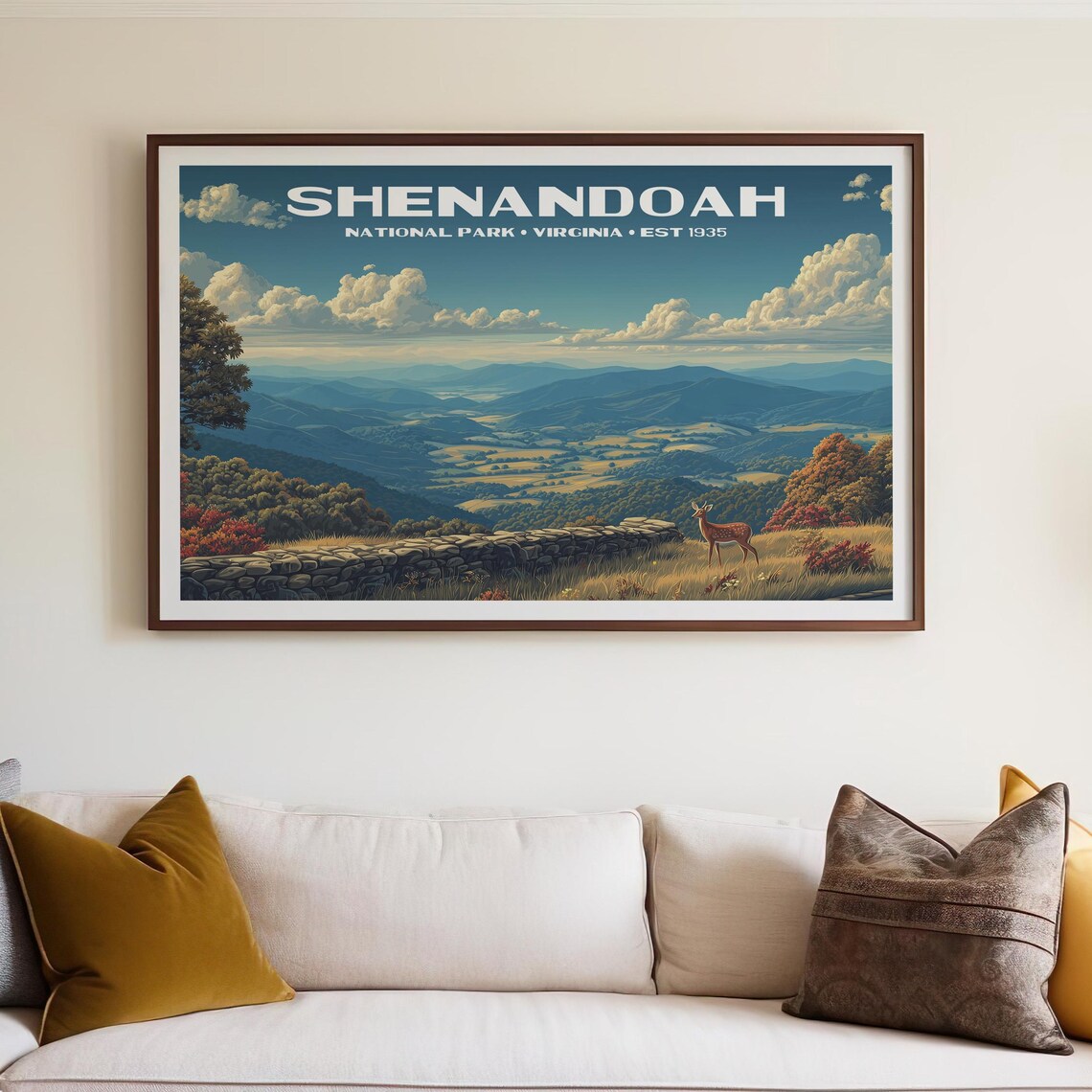 Shenandoah National Park Virginia Blue Ridge Mountain View Poster