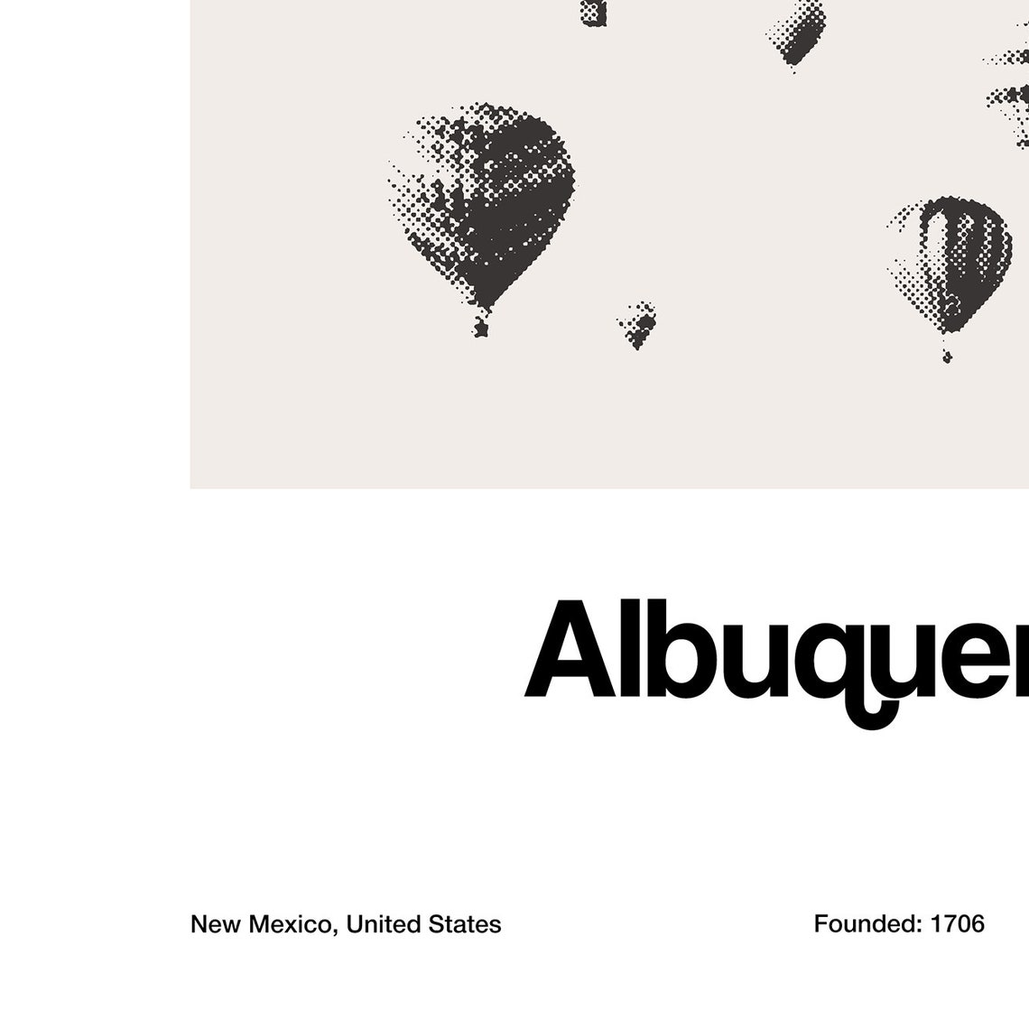 Albuquerque Balloon Fiesta Poster, Minimalist City Art - Image 3
