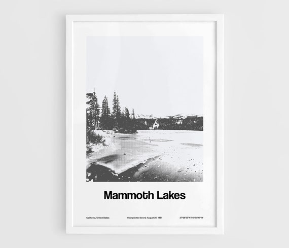 Mammoth Lakes Minimalist Travel Poster, California