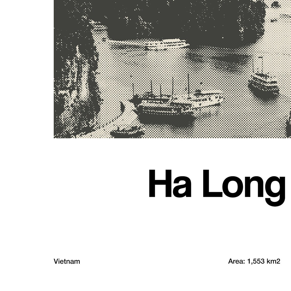 Ha Long Bay Skyline Vietnam Minimalist Travel Poster - Image 3