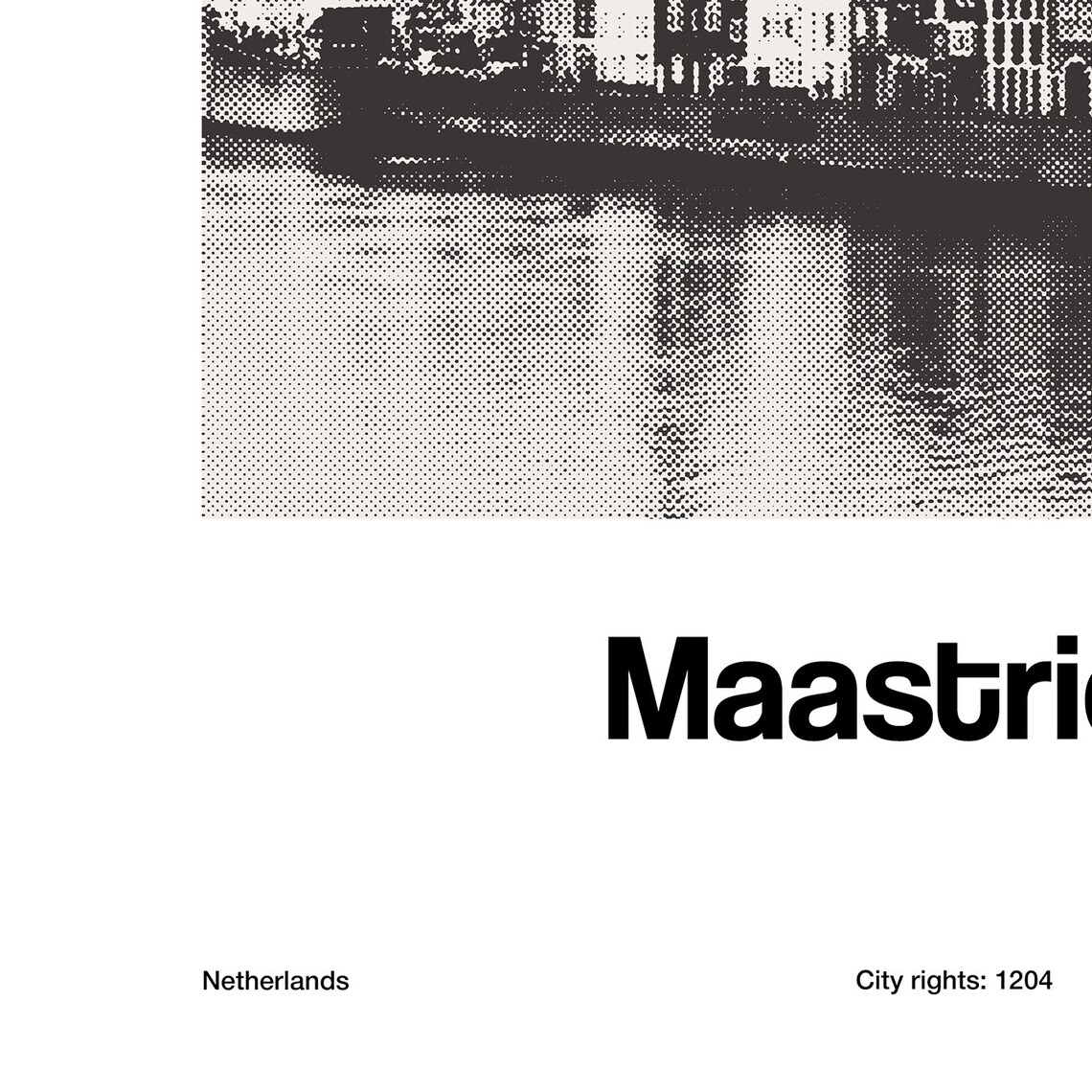 Maastricht Minimalist Cityscape Poster, Holland - Image 2