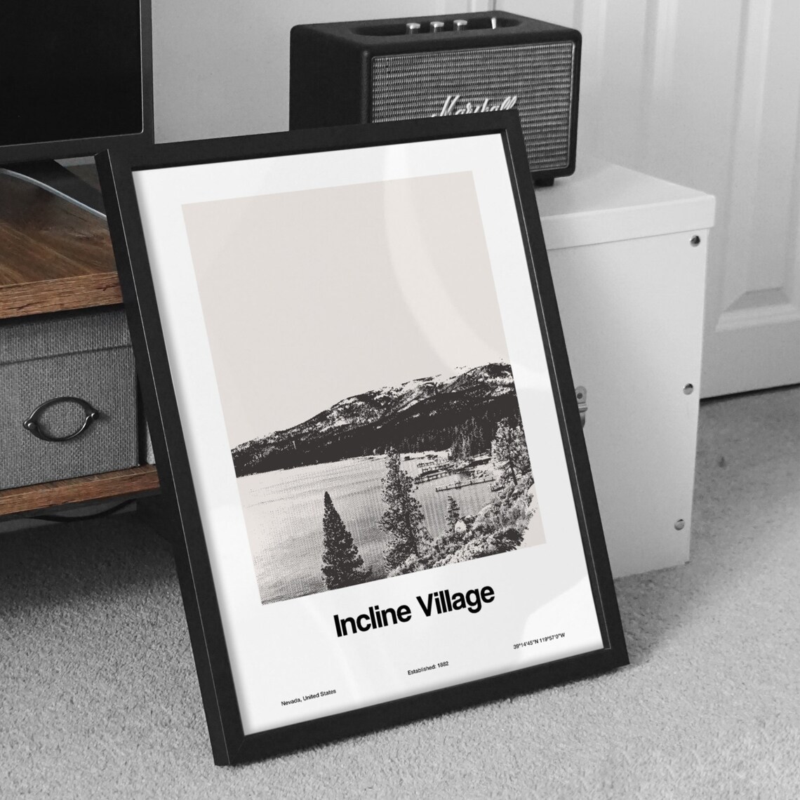 Incline Village Lake Tahoe Custom Minimalist Art Print - Image 2