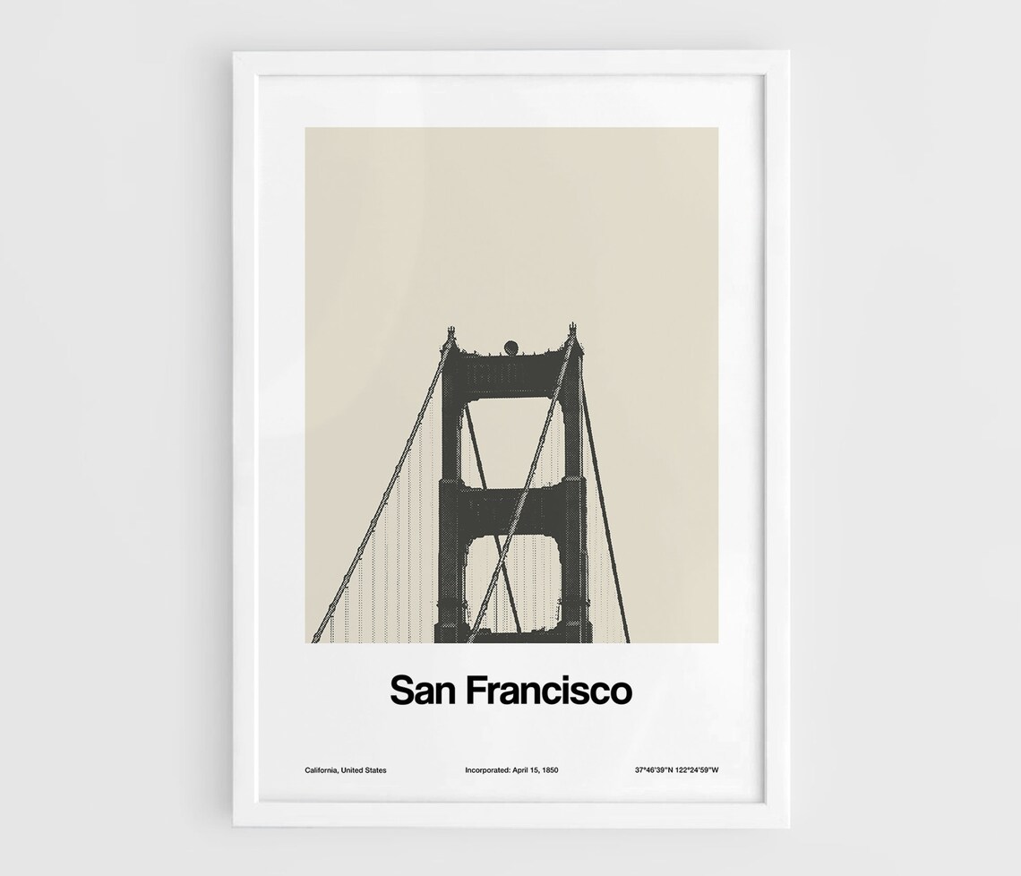 San Francisco Golden Gate Bridge Travel Poster
